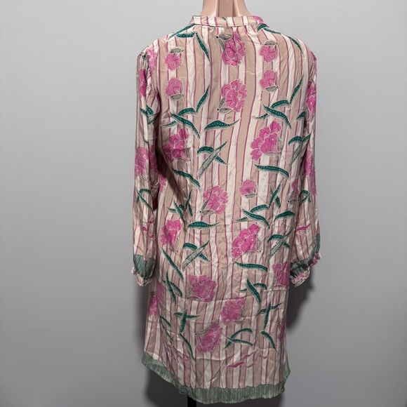 Natalie Martin Isobel Dress Chamomile Rose 100% Silk Pink Green - Picture 5 of 9